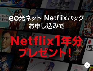「eo光ネット Netflixパック」へのリンク画像