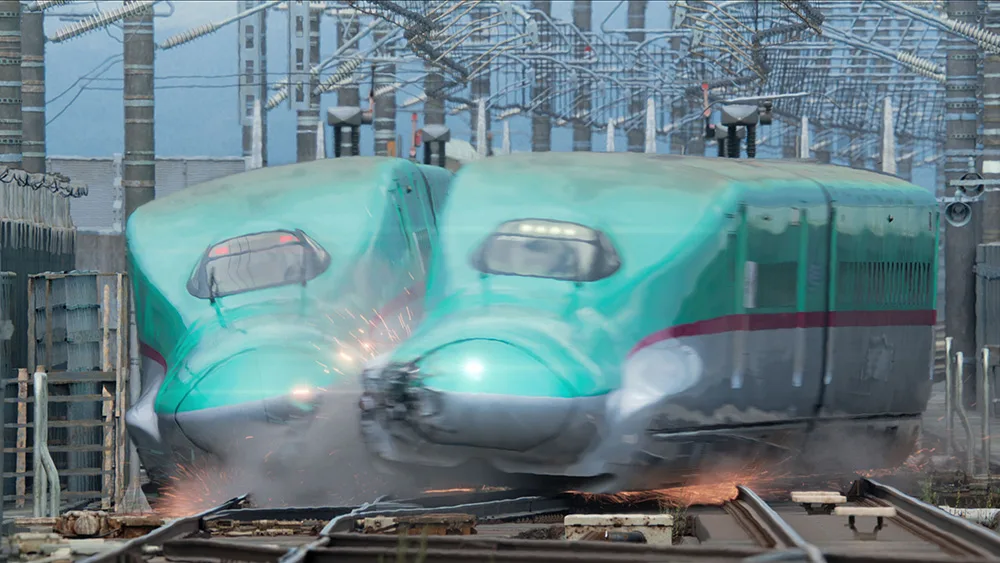列車の走行シーン